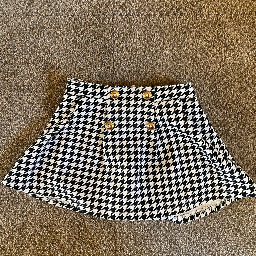 Stylish Houndstooth Toddler Skort